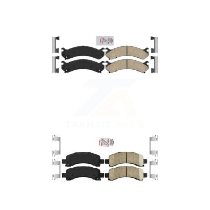 Front Rear Ceramic Disc Brake Pads Kit For GMC Chevrolet Savana 2500 Express 3500 4500 KNF-100066