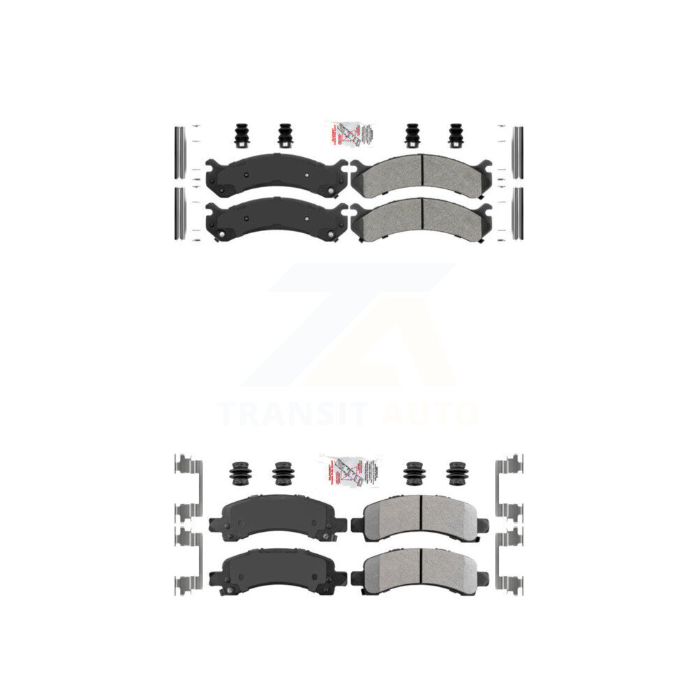 Front Rear Semi-Metallic Disc Brake Pads Kit For GMC Chevrolet Savana 2500 Express 3500 KNF-100069