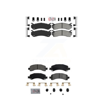 Front Rear Semi-Metallic Disc Brake Pads Kit For Chevrolet Avalanche 1500 GMC Yukon Tahoe KNF-100071