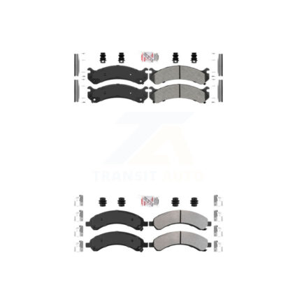 Front Rear Semi-Metallic Disc Brake Pads Kit For Chevrolet Express 3500 GMC Savana KNF-100074