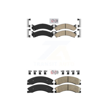 Front Rear Ceramic Disc Brake Pads Kit For GMC Savana 3500 Chevrolet Express 4500 KNF-100075