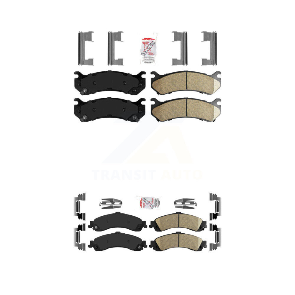 Front Rear Ceramic Disc Brake Pads Kit For Chevrolet GMC Silverado 1500 Sierra Avalanche KNF-100086