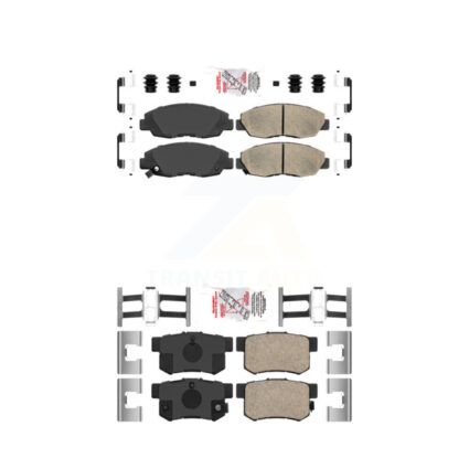 Front Rear Ceramic Disc Brake Pads Kit For Honda Civic Accord Acura EL KNF-100102