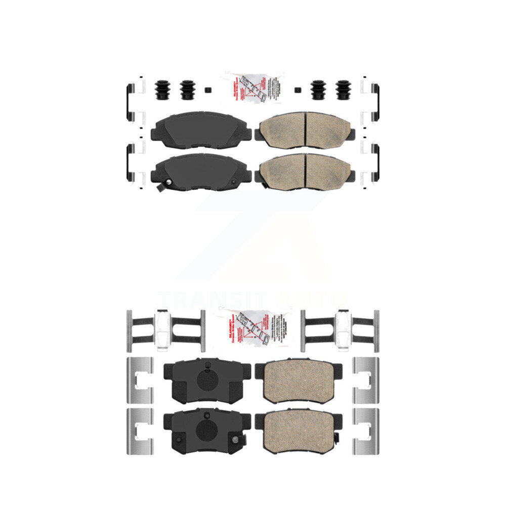 Front Rear Ceramic Disc Brake Pads Kit For Honda Civic Accord Acura EL KNF-100102