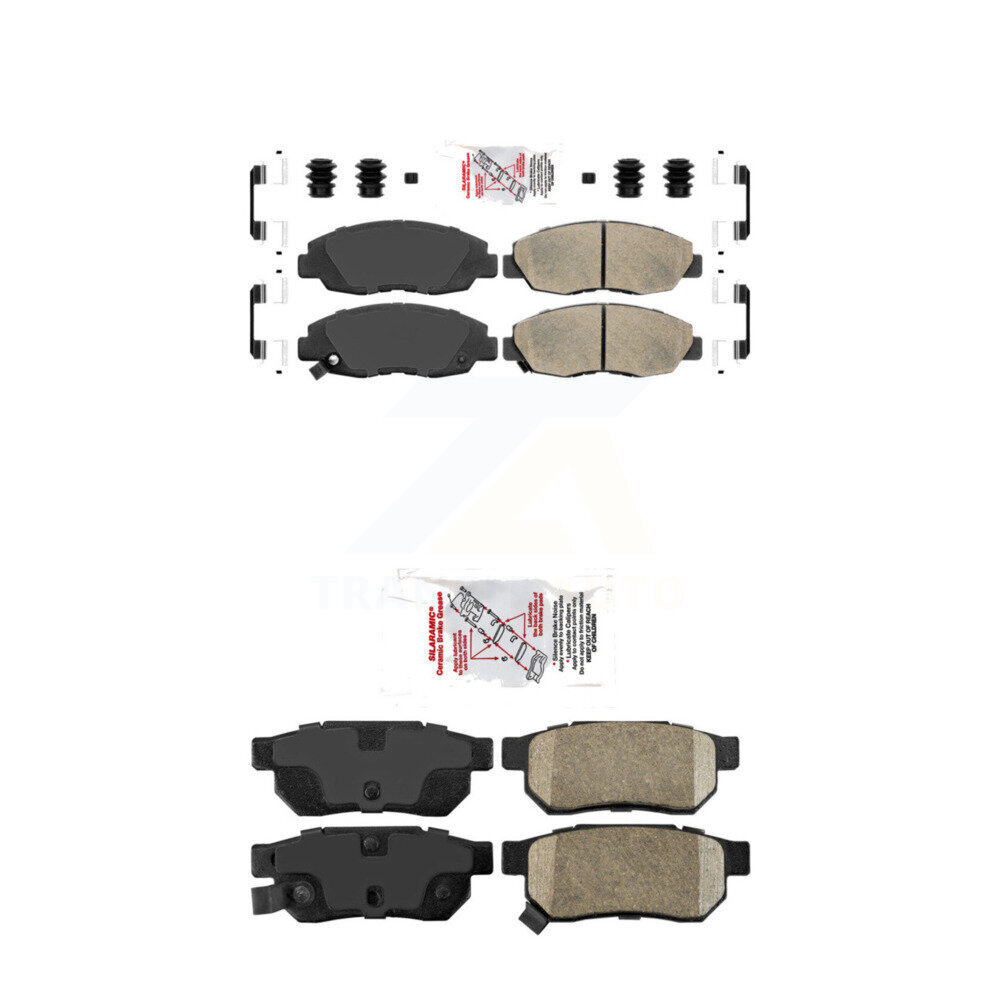 Front Rear Ceramic Disc Brake Pads Kit For Honda Civic Acura EL KNF-100105