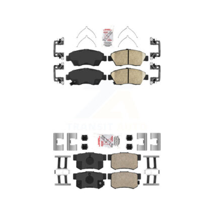 Front Rear Ceramic Disc Brake Pads Kit For Honda Civic Acura ILX RSX KNF-100108