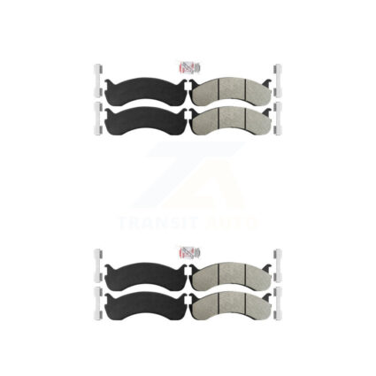 Front Rear Semi-Metallic Disc Brake Pads Kit For Kenworth T370 Thomas Saf-T-Liner 330 M2 KNF-100114