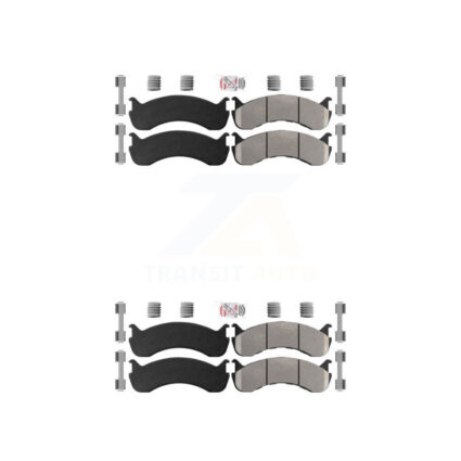 Front Rear Semi-Metallic Disc Brake Pads Kit For Kenworth T370 Thomas Saf-T-Liner 330 M2 KNF-100117