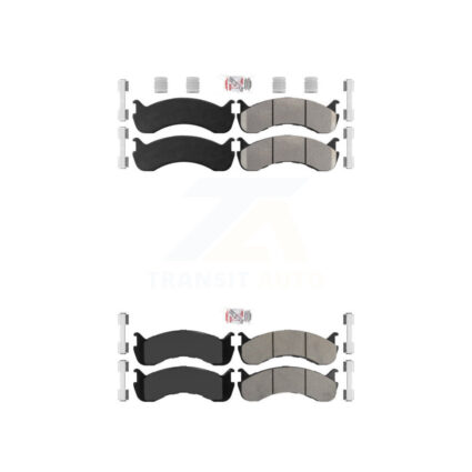 Front Rear Semi-Metallic Disc Brake Pads Kit For Freightliner M2 106 Kenworth T370 Thomas KNF-100122