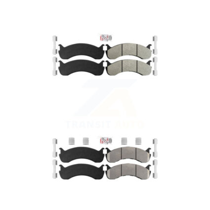 Front Rear Semi-Metallic Disc Brake Pads Kit For Kenworth T370 International Freightliner KNF-100127