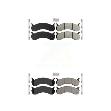 Front Rear Semi-Metallic Disc Brake Pads Kit For Kenworth T370 International Freightliner KNF-100128