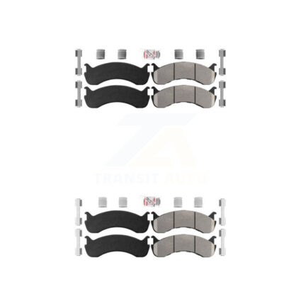Front Rear Semi-Metallic Disc Brake Pads Kit For Kenworth T370 International Freightliner KNF-100129