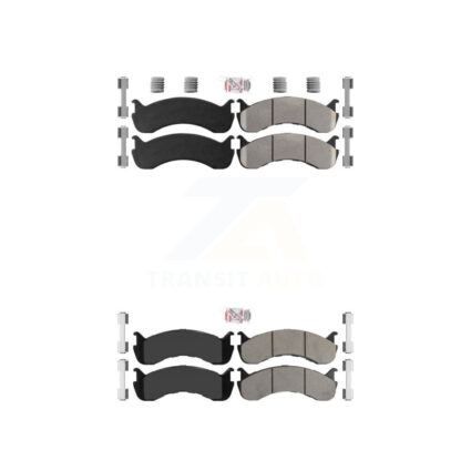 Front Rear Semi-Metallic Disc Brake Pads Kit For Kenworth T370 International Freightliner KNF-100130