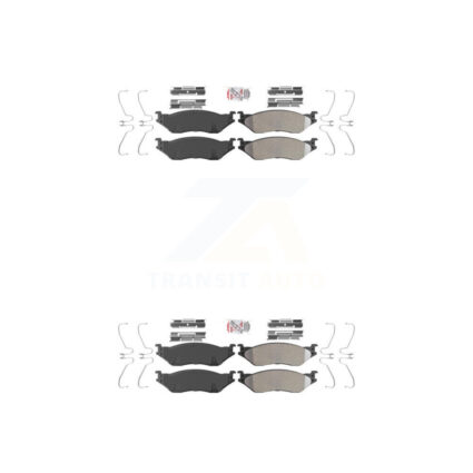 Front Rear Semi-Metallic Disc Brake Pads Kit For Ford F-450 Super Duty F-550 TerraStar IC KNF-100131