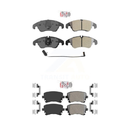 Front Rear Semi-Metallic Disc Brake Pads Kit For 2013-2014 Audi A4 allroad KNF-100137