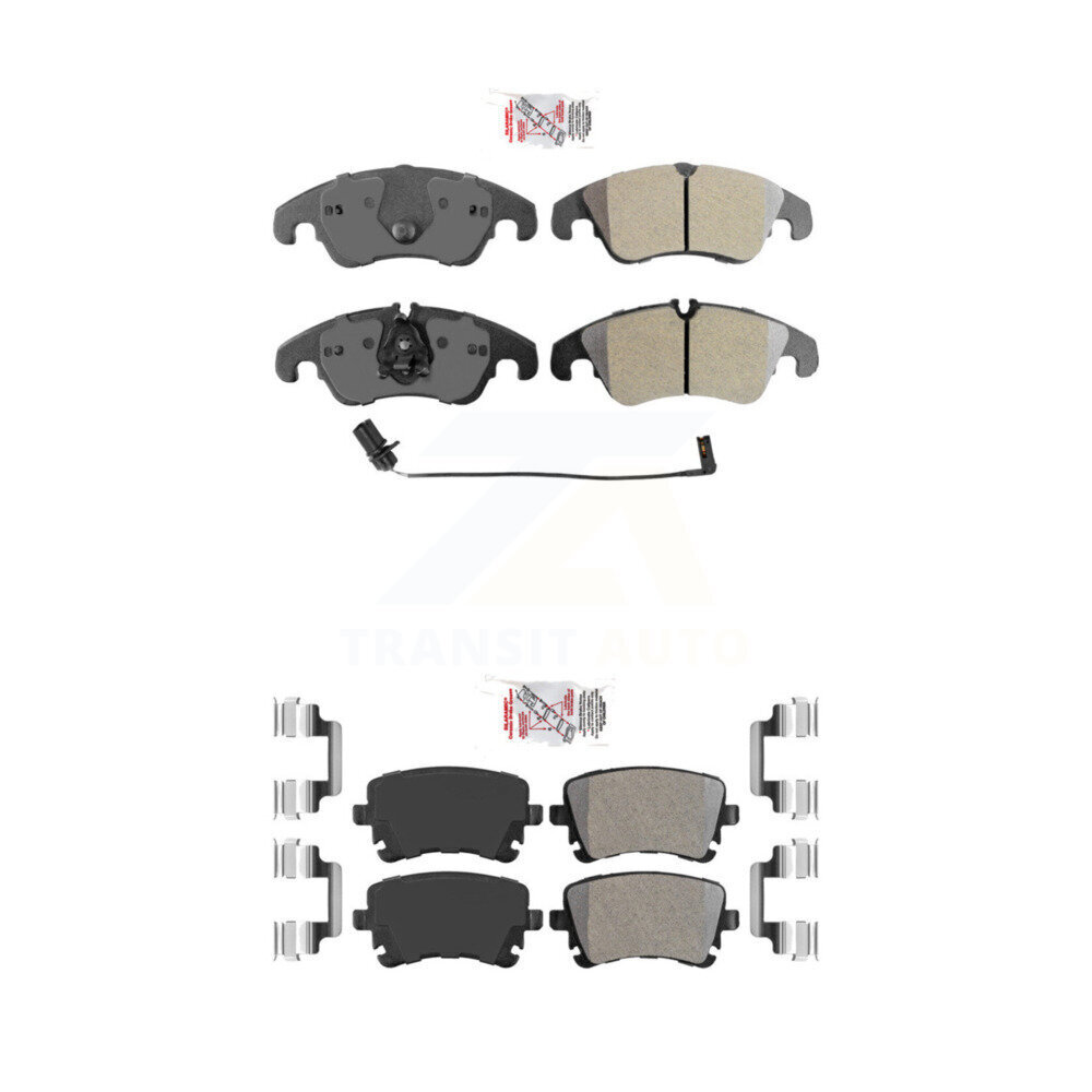 Front Rear Semi-Metallic Disc Brake Pads Kit For 2013-2014 Audi A4 allroad KNF-100137