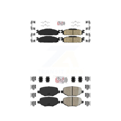 Front Rear Ceramic Disc Brake Pads Kit For Ford Explorer Flex Taurus Lincoln MKT MKS KNF-100143