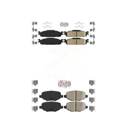 Front Rear Ceramic Disc Brake Pads Kit For Ford Explorer Flex Taurus Lincoln MKT MKS KNF-100144