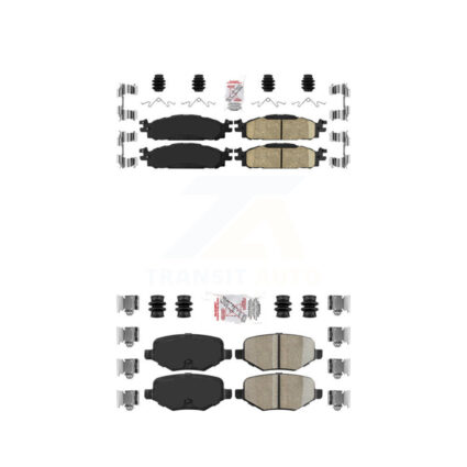 Front Rear Ceramic Disc Brake Pads Kit For Ford Explorer Flex Taurus Lincoln MKT MKS KNF-100145
