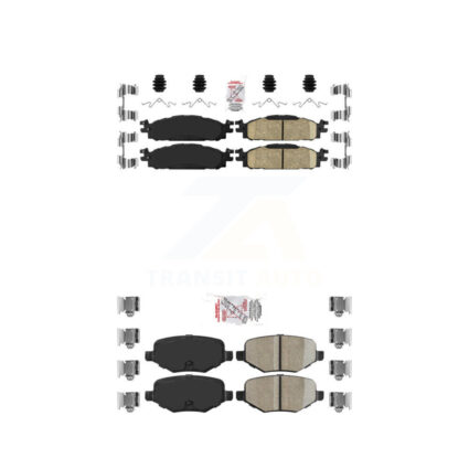 Front Rear Ceramic Disc Brake Pads Kit For Ford Explorer Flex Taurus Lincoln MKT MKS KNF-100146