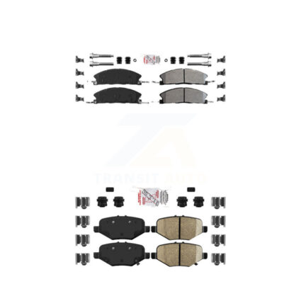 Front Rear Semi-Metallic Disc Brake Pads Kit For Ford Explorer Flex Taurus Police Sedan KNF-100151