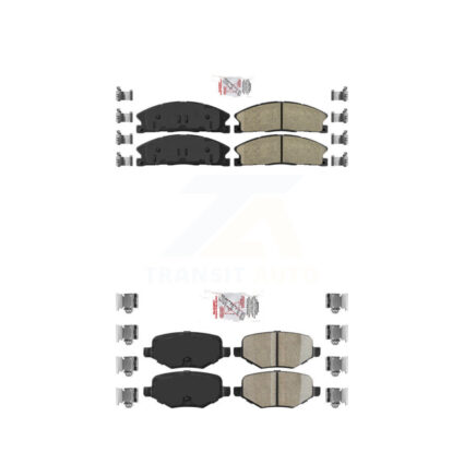 Front Rear Ceramic Disc Brake Pads Kit For Ford Explorer Police Interceptor Utility Flex KNF-100154