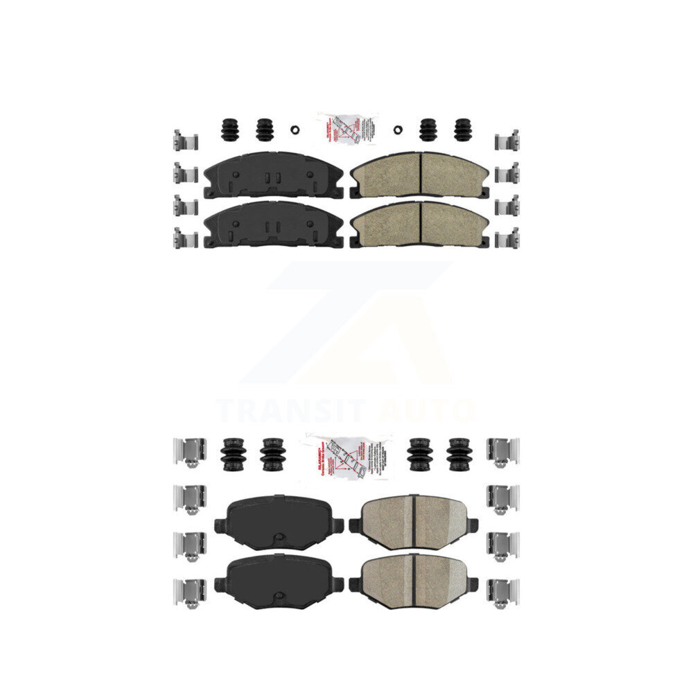 Front Rear Ceramic Disc Brake Pads Kit For Ford Explorer Police Interceptor Utility Flex KNF-100155