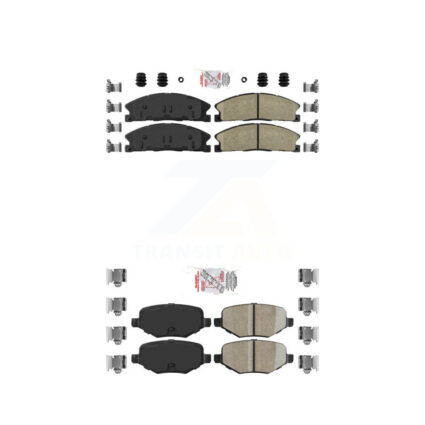 Front Rear Ceramic Disc Brake Pads Kit For Ford Explorer Police Interceptor Utility Flex KNF-100156