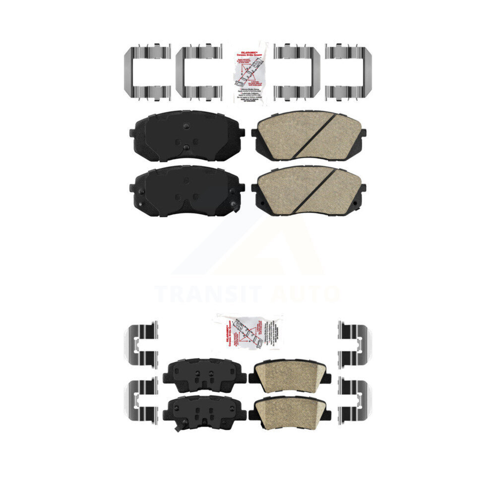 Front Rear Ceramic Disc Brake Pads Kit For Hyundai Sonata Kia Soul EV Cadenza KNF-100166