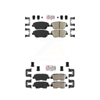 Front Rear Ceramic Disc Brake Pads Kit For Hyundai Sonata Kia Optima KNF-100172