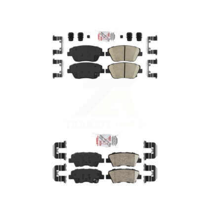 Front Rear Ceramic Disc Brake Pads Kit For Hyundai Sonata Kia Optima KNF-100175