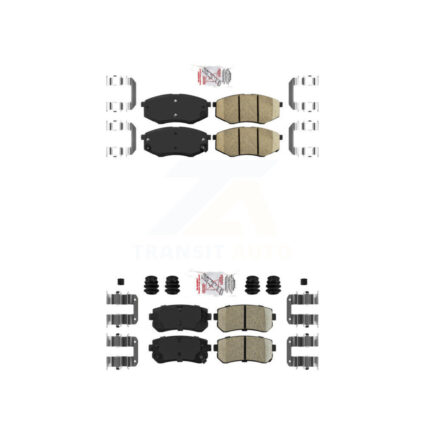 Front Rear Ceramic Disc Brake Pads Kit For Hyundai Tucson Kia Sportage FWD KNF-100185