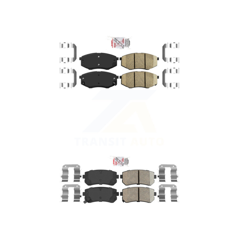 Front Rear Ceramic Disc Brake Pads Kit For Hyundai Tucson Kia Sportage FWD KNF-100186