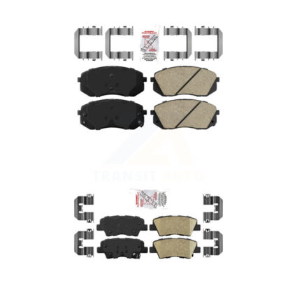 Front Rear Ceramic Disc Brake Pads Kit For 2016 Kia Soul EV From Chassis VIN #160921 KNF-100188
