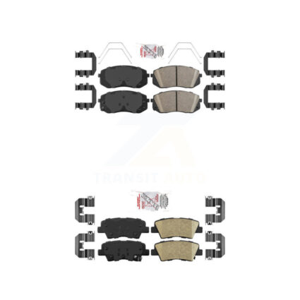 Front Rear Ceramic Disc Brake Pads Kit For Hyundai Kona Kia Forte Elantra GT Optima Soul KNF-100192