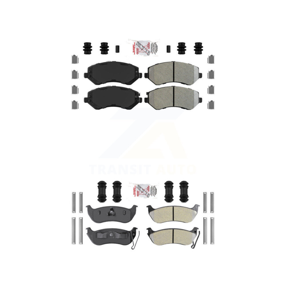 Front Rear Semi-Metallic Disc Brake Pads Kit For 2003-2007 Jeep Liberty KNF-100209