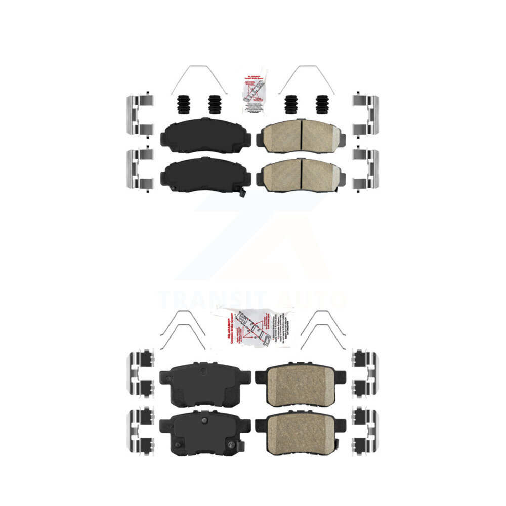 Front Rear Ceramic Disc Brake Pads Kit For Honda Accord Acura TSX KNF-100217