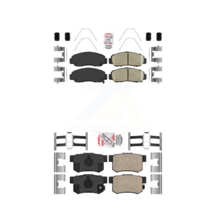 Front Rear Ceramic Disc Brake Pads Kit For Honda Accord Acura CSX KNF-100223