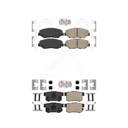 Front Rear Ceramic Disc Brake Pads Kit For Honda Accord CR-V Element Acura ILX KNF-100224
