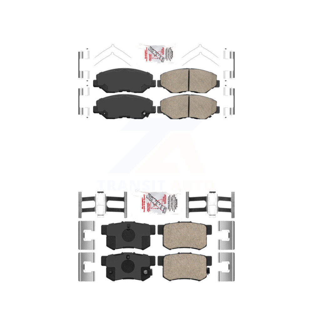 Front Rear Ceramic Disc Brake Pads Kit For Honda Accord CR-V Element Acura ILX KNF-100225
