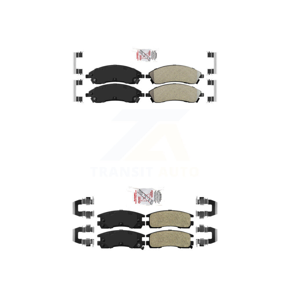 Front Rear Semi-Metallic Disc Brake Pads Kit For 2004 Pontiac Bonneville GXP KNF-100254
