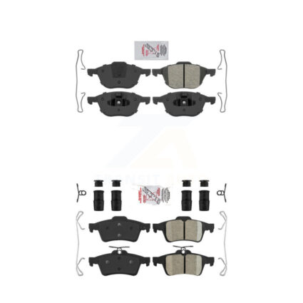 Front Semi-Metallic Rear Ceramic Disc Brake Pads Kit For Ford Mazda 3 Escape Focus 5 S40 KNF-100266