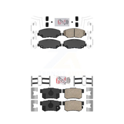 Front Rear Ceramic Disc Brake Pads Kit For Honda Civic Acura ILX KNF-100296