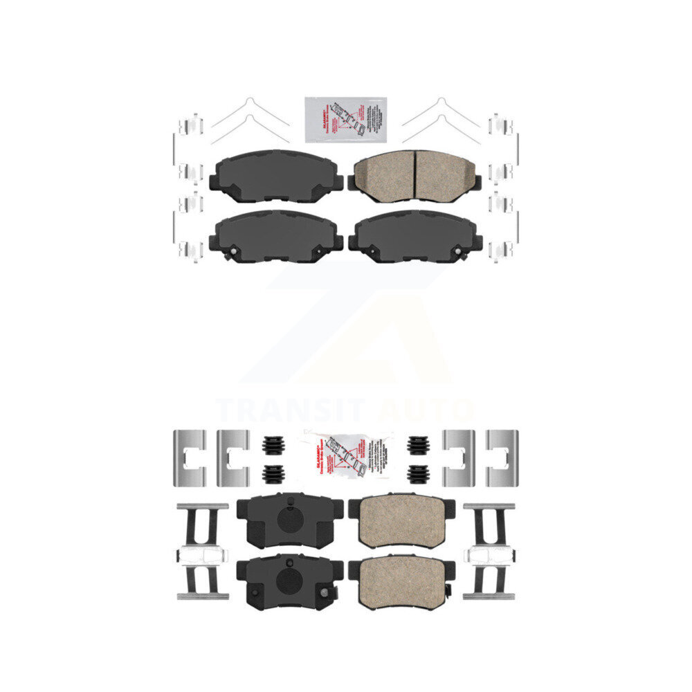 Front Rear Ceramic Disc Brake Pads Kit For Honda Civic Acura ILX KNF-100297