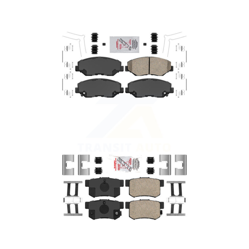 Front Rear Ceramic Disc Brake Pads Kit For Honda Civic Acura ILX KNF-100302