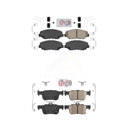 Front Rear Ceramic Disc Brake Pads Kit For Honda Civic KNF-100304