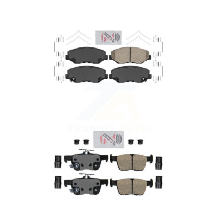 Front Rear Ceramic Disc Brake Pads Kit For Honda Civic KNF-100307