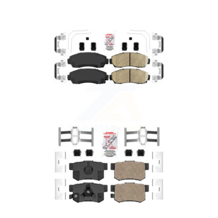 Front Rear Ceramic Disc Brake Pads Kit For Honda CR-V Acura RDX Accord Crosstour KNF-100315