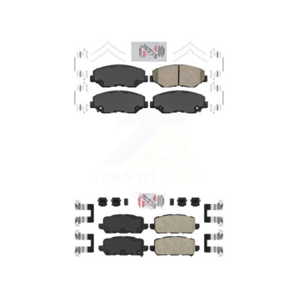 Front Rear Ceramic Disc Brake Pads Kit For 2016 Honda CR-Z KNF-100320
