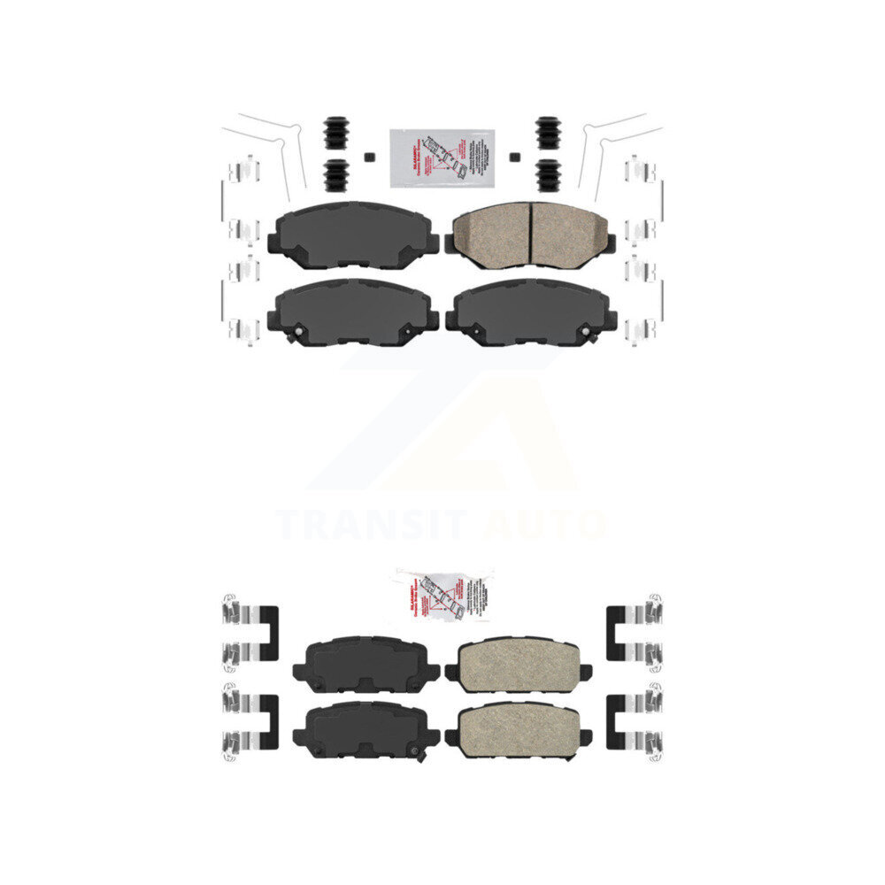 Front Rear Ceramic Disc Brake Pads Kit For 2016 Honda CR-Z KNF-100321